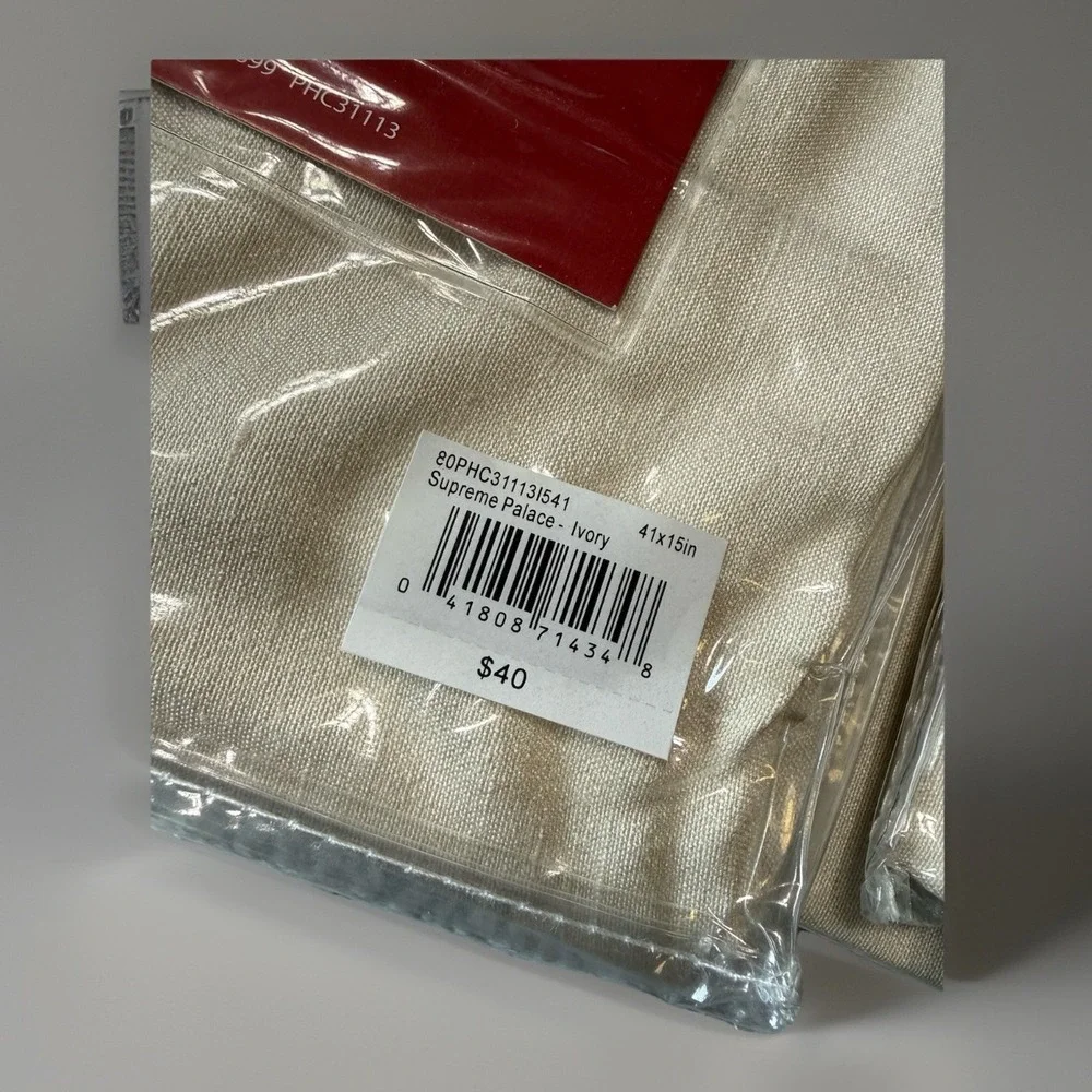NWT - Window Valance Presidio Square Supreme Palace‎ in Ivory - 6 Pack